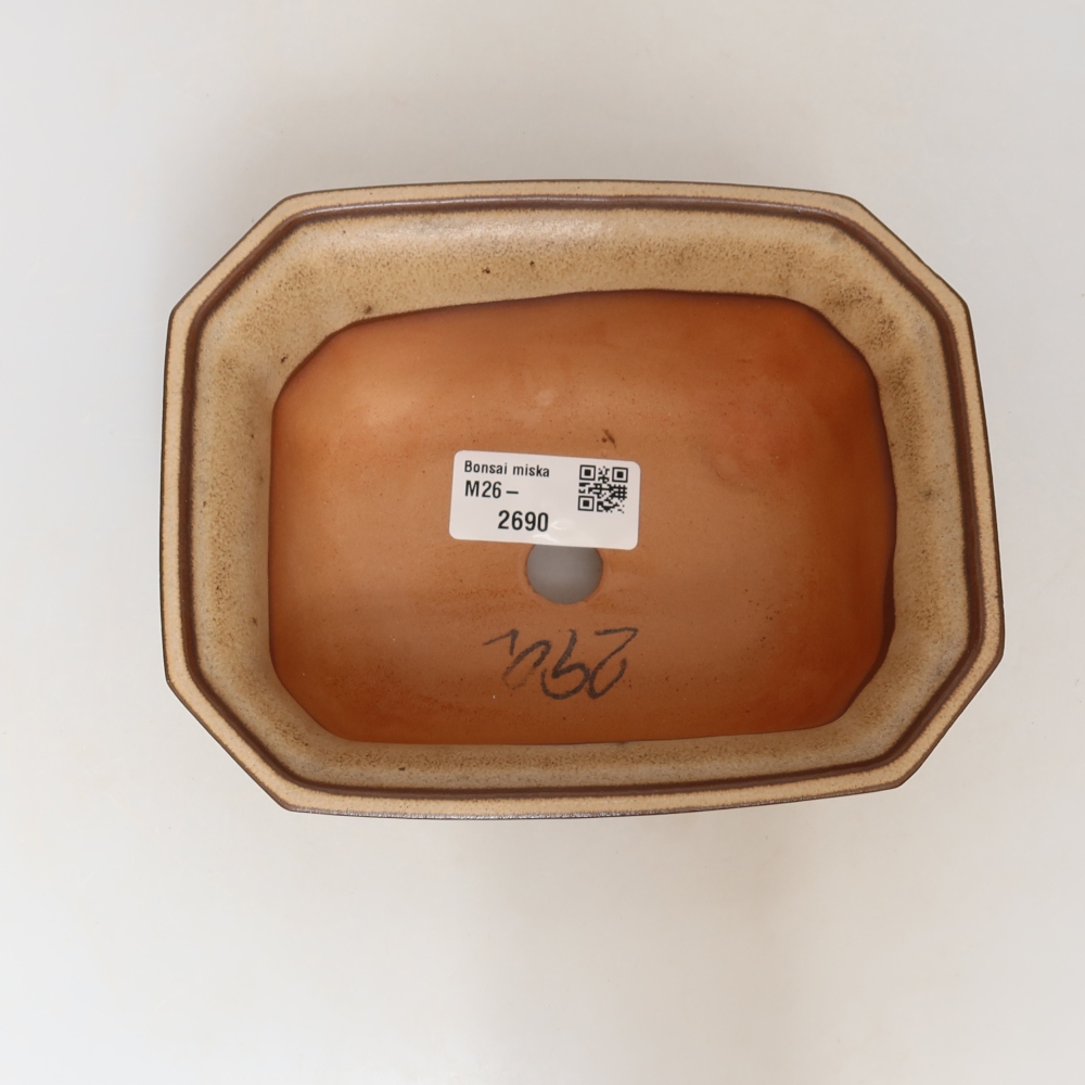 Keramikschale  15 x 12 x 7 cm, Farbe: Beige