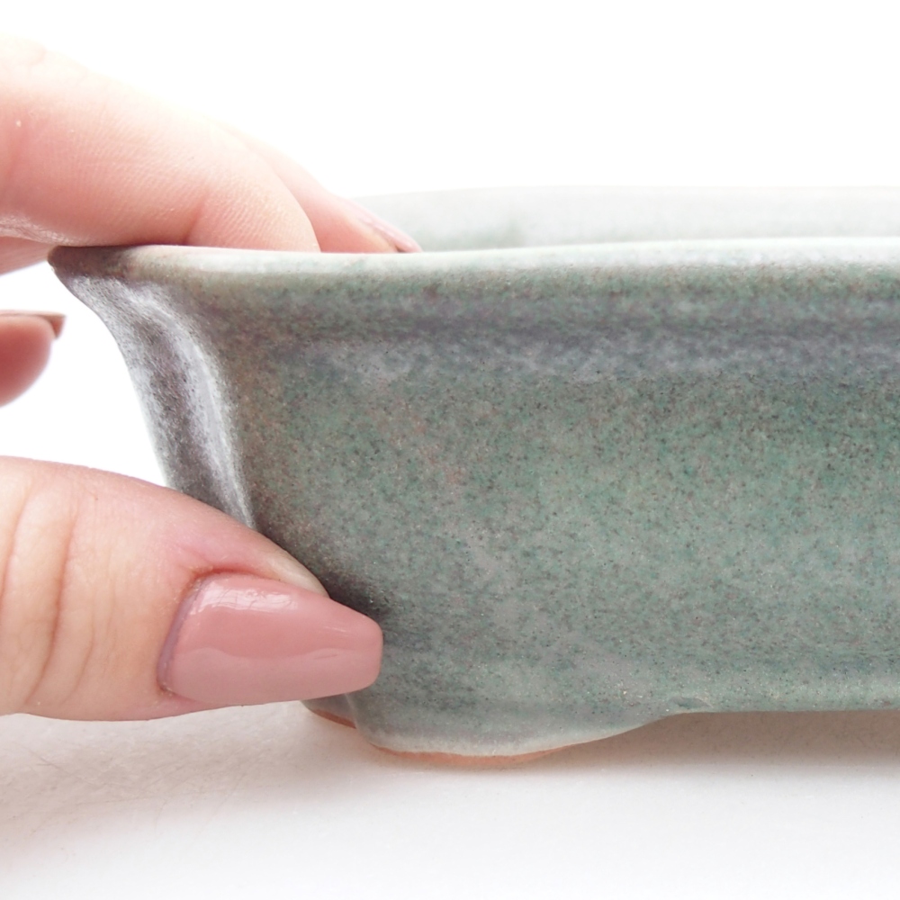 Bonsaischale aus Keramik 15,5 x 12 x 4,5 cm, grün