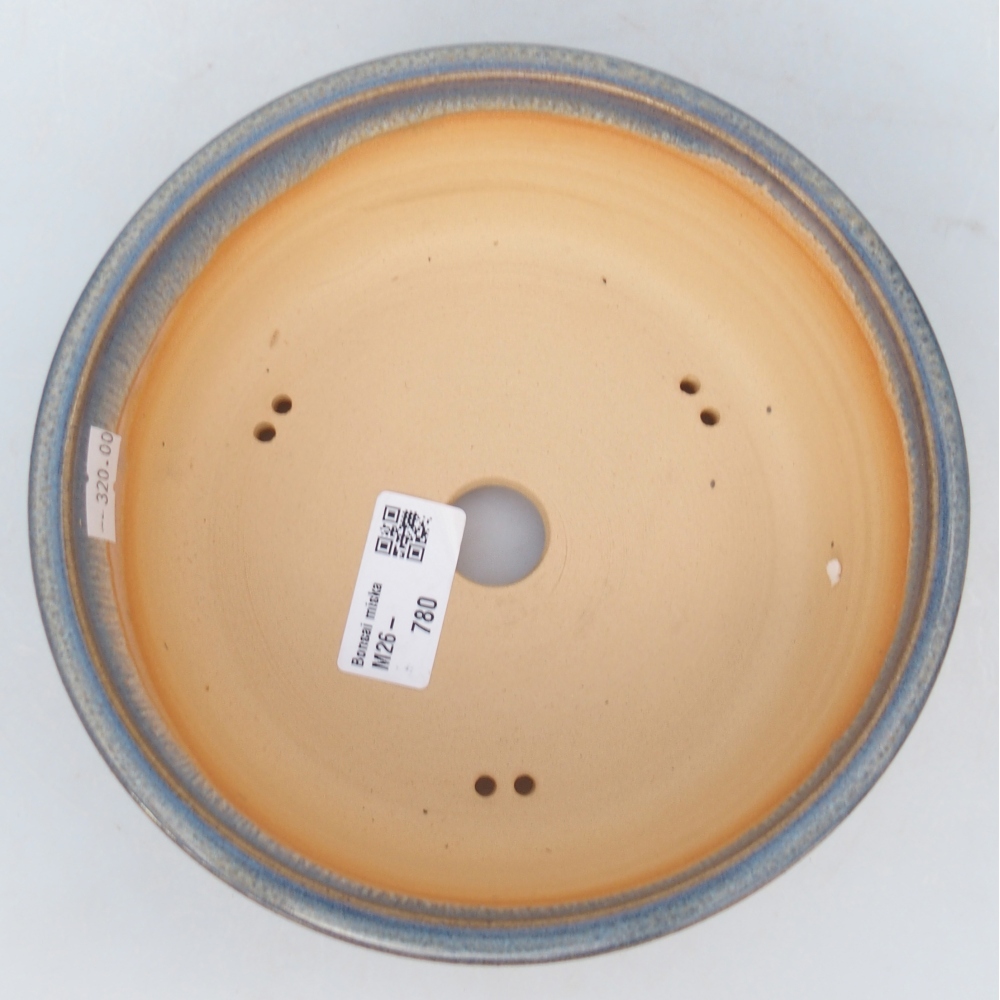 Bonsaischale aus Keramik 17,5 x 17,5 x 6 cm, Farbe blau