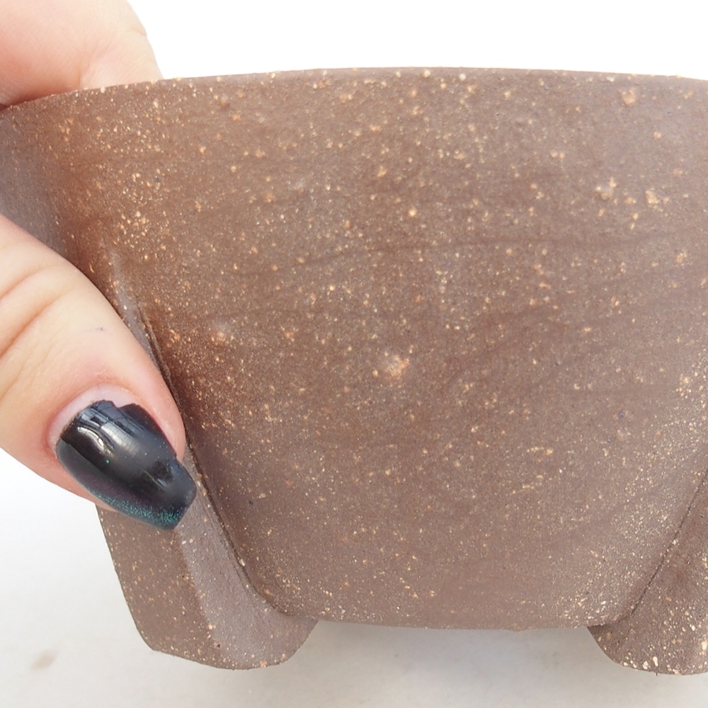 Bonsaischale aus Keramik 13,5 x 13,5 x 6,5 cm, braun