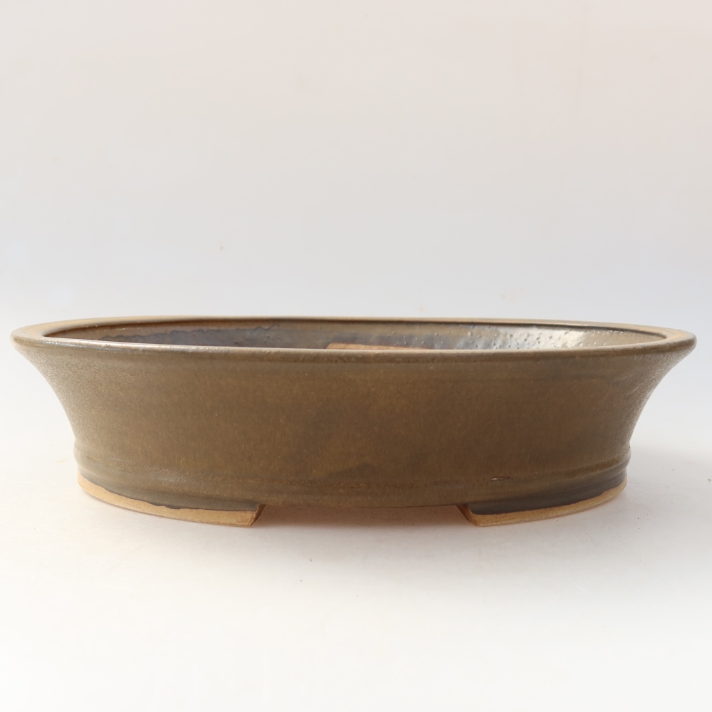 Keramik-Bonsai-Schale 24 x 21,5 x 5,5 cm, Farbe: braun