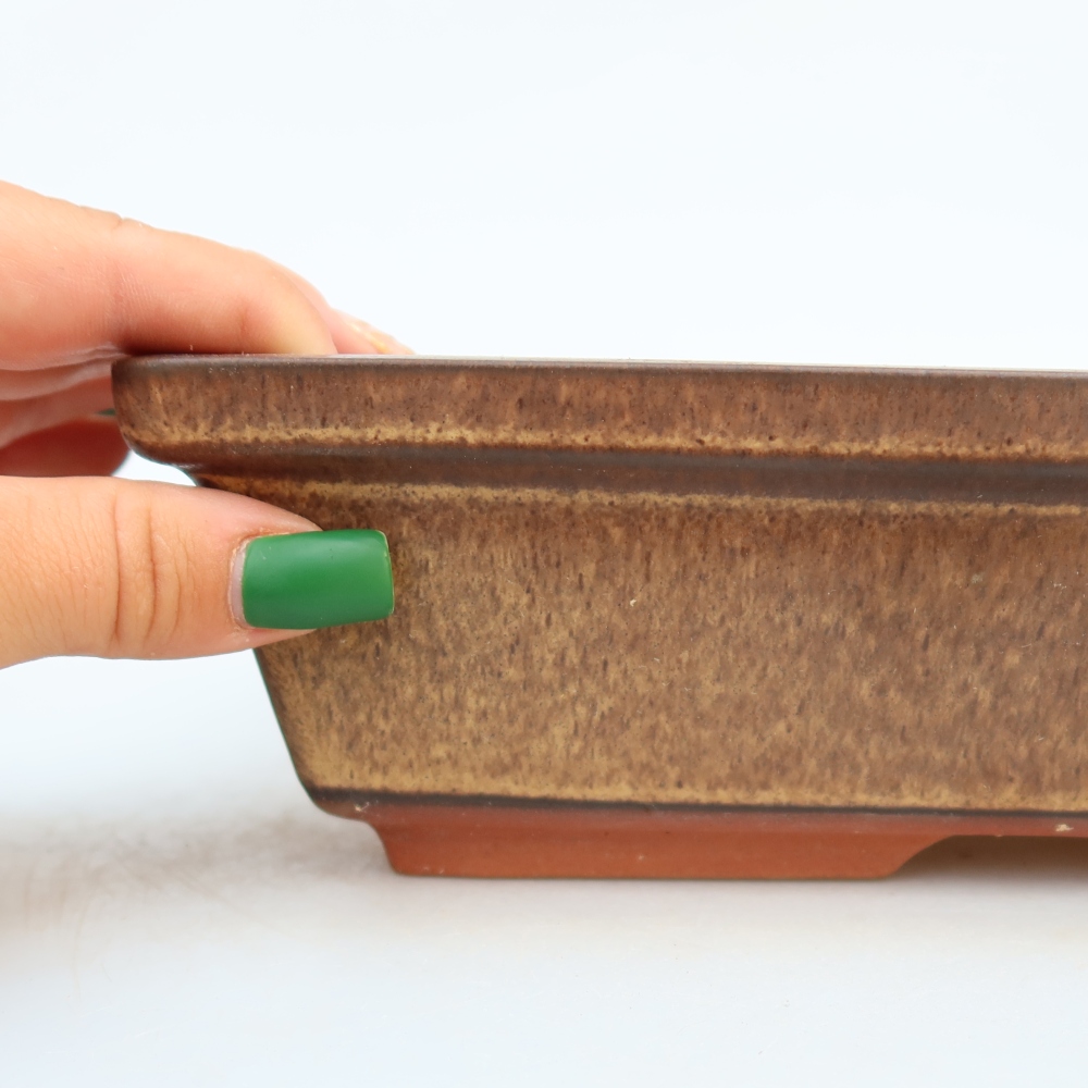 Keramikschale  25,5 x 19 x 6,5 cm, Farbe: braun