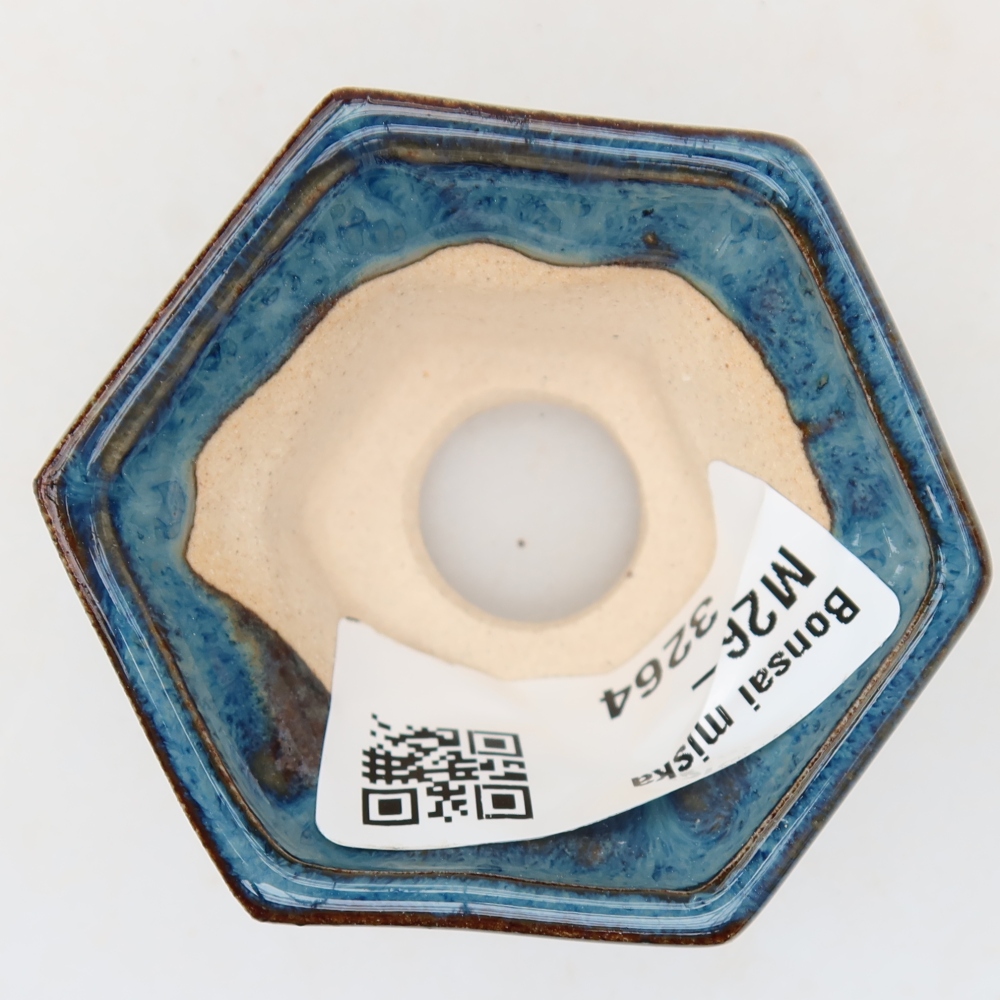 Keramik-Bonsai-Schale, 5,5 × 5 × 3 cm, Farbe: Blau