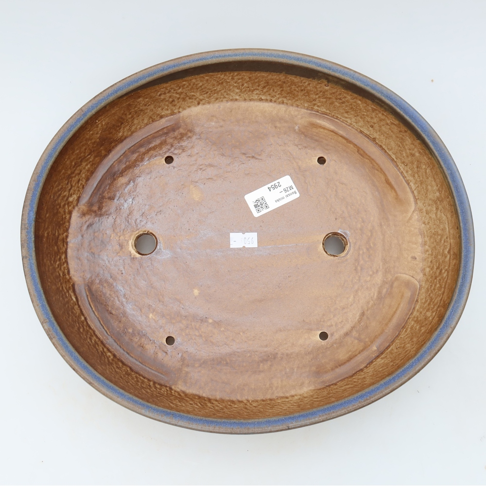 Keramik-Bonsai-Schale, 32 x 28 x 6,5 cm, Farbe: blau