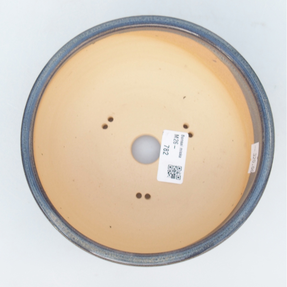 Bonsaischale aus Keramik 16,5 x 16,5 x 6 cm, Farbe blau