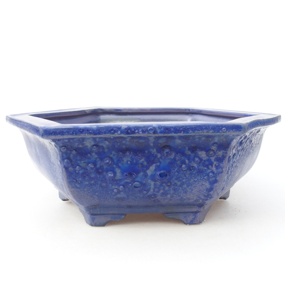 Bonsaischale aus Keramik 28 x 24,5 x 9 cm, Farbe blau