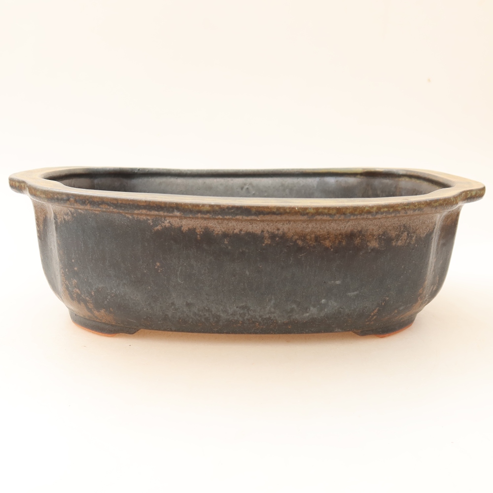 Keramik-Bonsai-Schale 24,5 x 21 x 7,5 cm, Farbe: braun