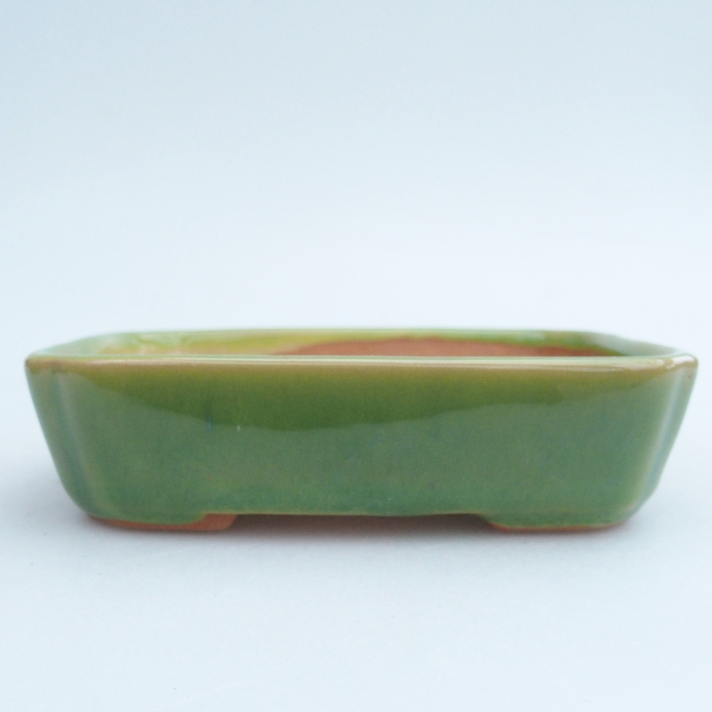 Bonsaischale aus Keramik 12 x 9 x 3 cm, grün