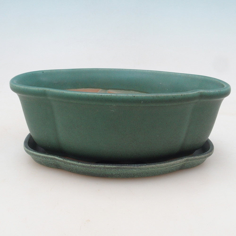 Bonsai-Schale + Untertasse H75 – Grün