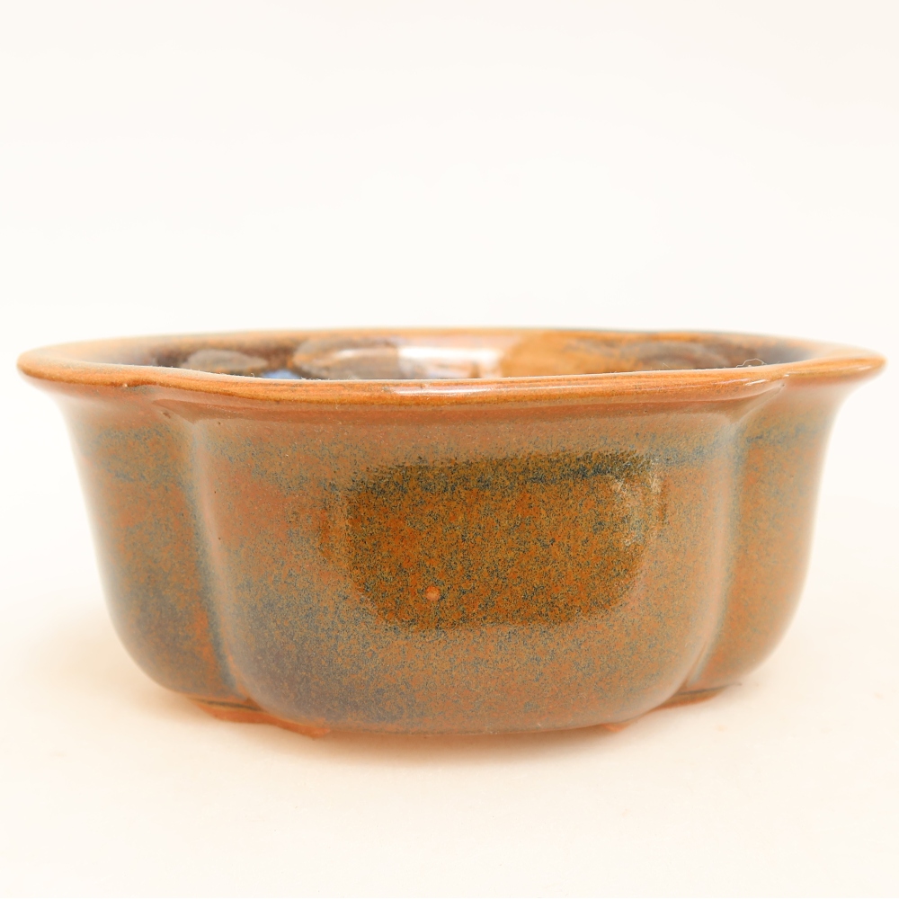 Keramik-Bonsai-Schale 13,5 x 11 x 6 cm, Farbe: braun