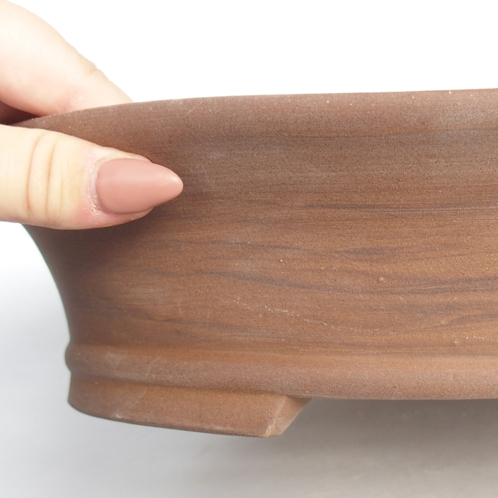 Bonsaischale aus Keramik 32 x 29 x 7 cm, braun