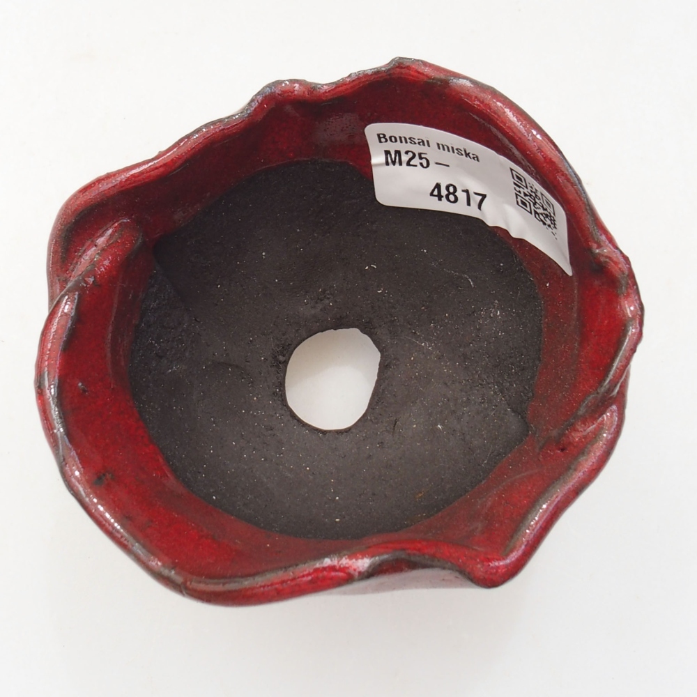 Keramikschale 8 x 8 x 7 cm, Farbe rot