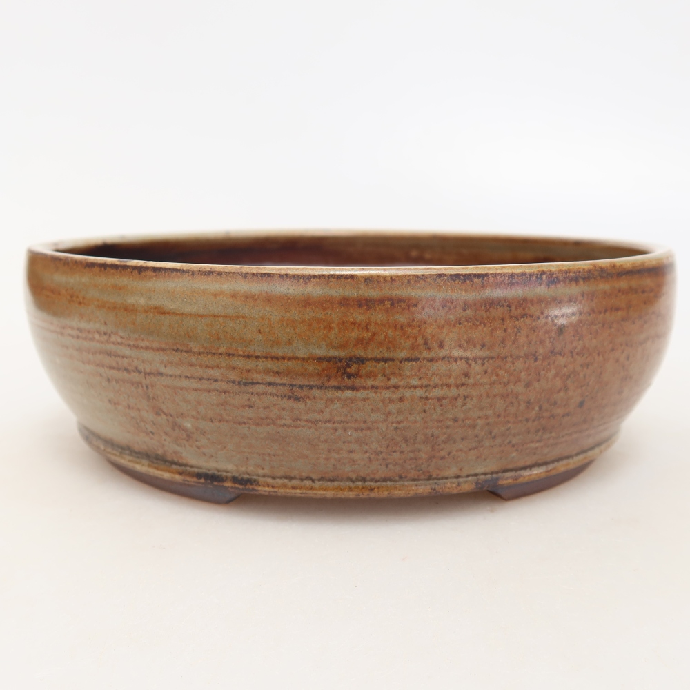 Keramik-Bonsai-Schale, 17 x 17 x 5,5 cm, Farbe: Braun