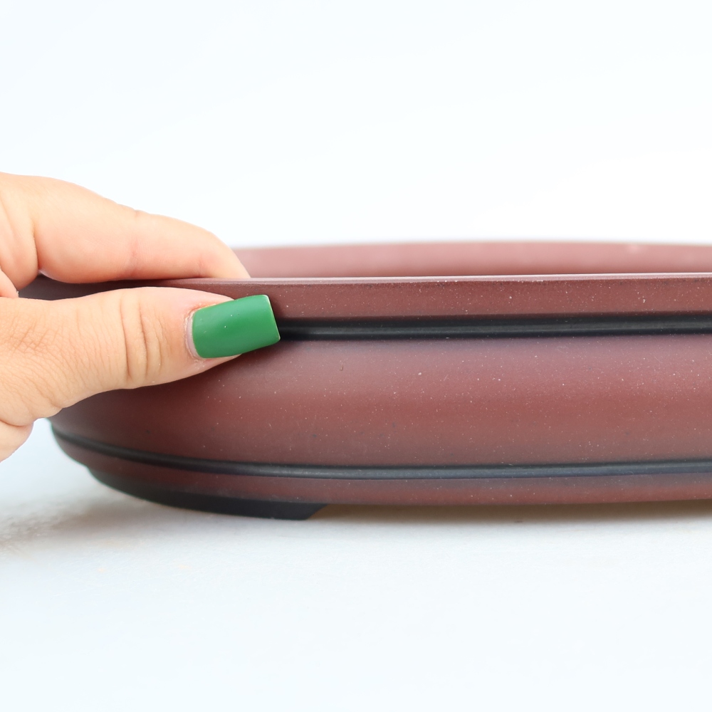 Keramikschale  31 x 23,5 x 5,5 cm, Farbe: Ziegelrot