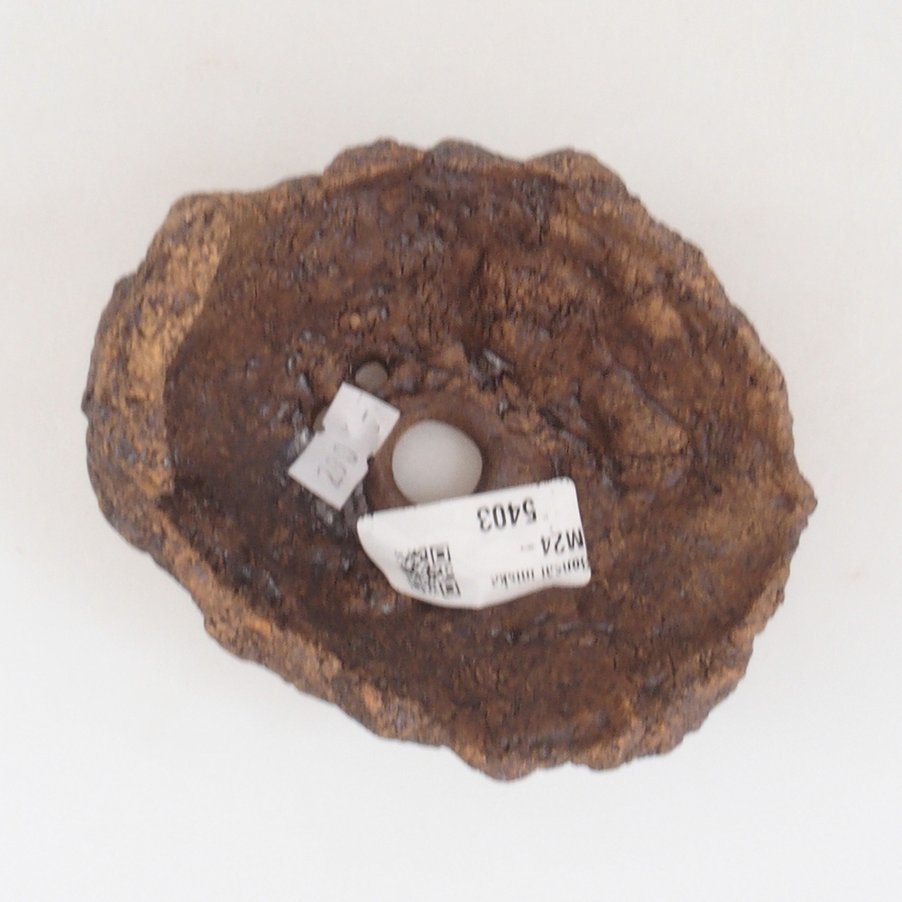 Keramikschale 10 x 8 x 10 cm, braun Farbe