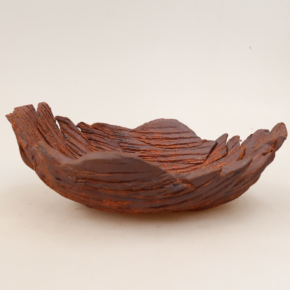 Keramikschale  21,5 x 16,5 x 8 cm, Farbe: braun