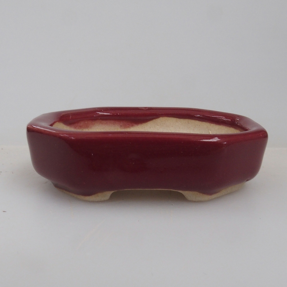 Mini-Bonsaischale 5,5 x 4 x 1,5 cm, Farbe Burgunder