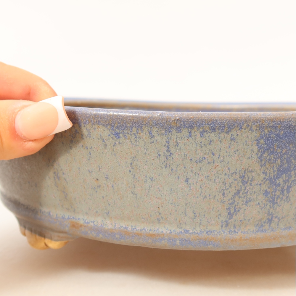 Keramik-Bonsai-Schale 21,5 x 21,5 x 6 cm, Farbe: Blau