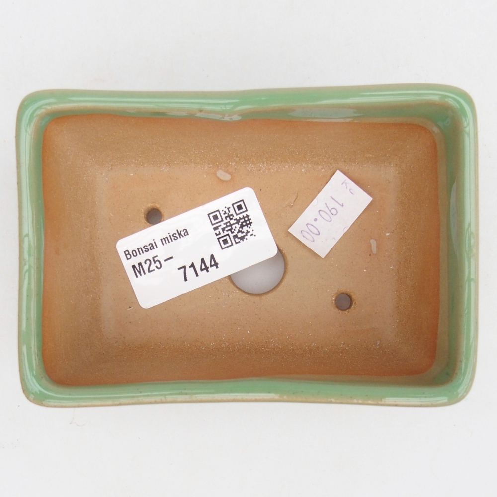 Bonsaischale aus Keramik 10,5 x 7,5 x 4,5 cm, grün