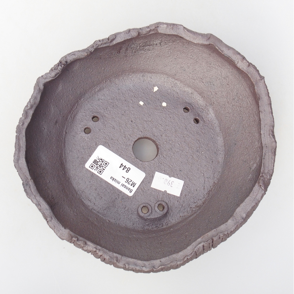 Bonsaischale aus Keramik 17 x 16 x 6 cm, metallfarben