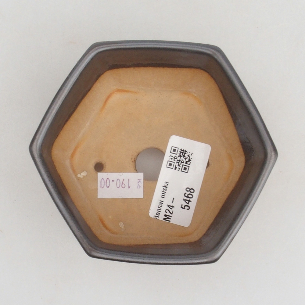 Keramik-Bonsaischale 9,5 x 9 x 4,5 cm, Farbe metallische