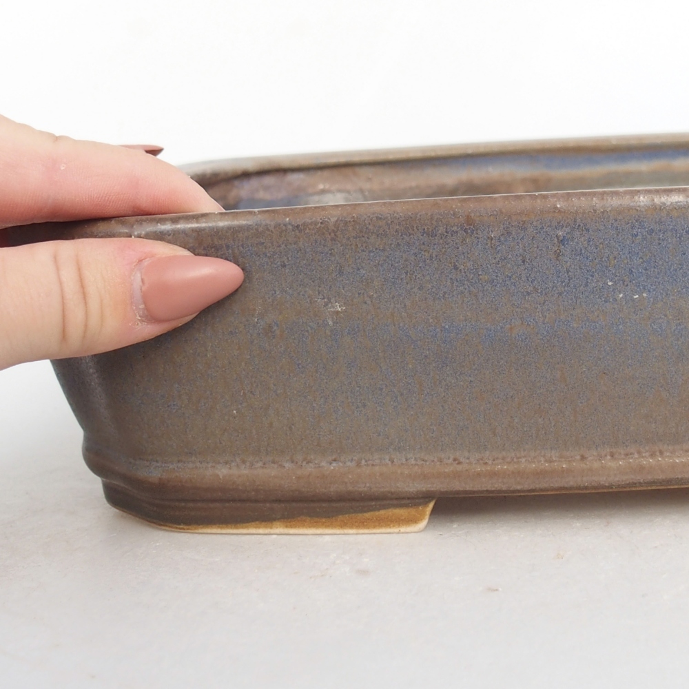 Bonsaischale aus Keramik 25 x 21,5 x 6,5 cm, Farbe blau