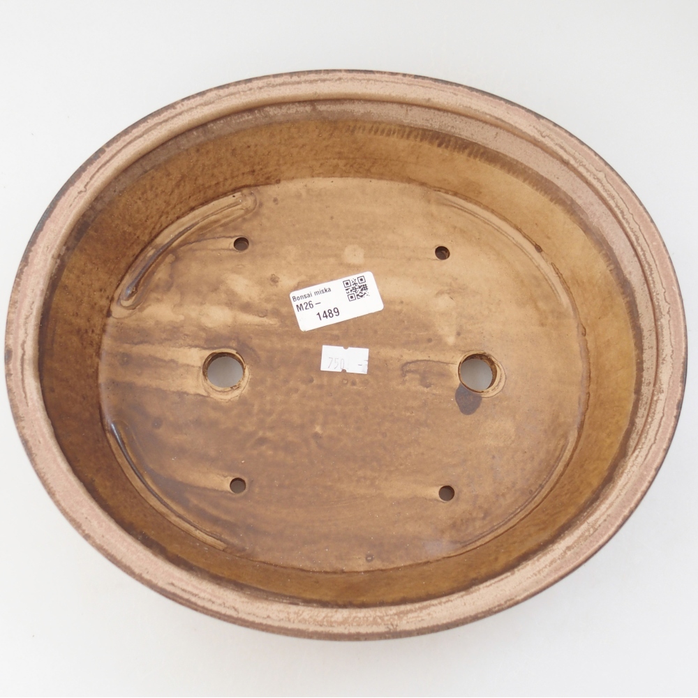 Bonsaischale aus Keramik 27 x 24 x 6 cm, Farbe beige