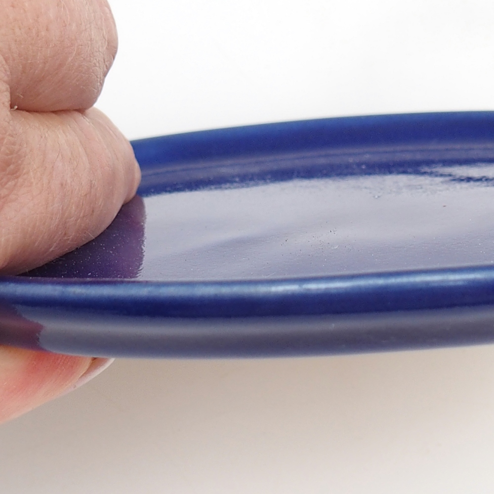 Keramische Untertasse H30 - 12,5 x 10,5 x 1 cm - blau