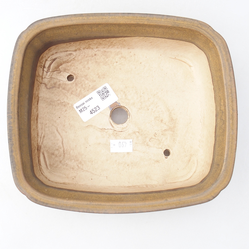 Keramik-Bonsaischale 19,5 x 17 x 5,5  cm, Farbe braun