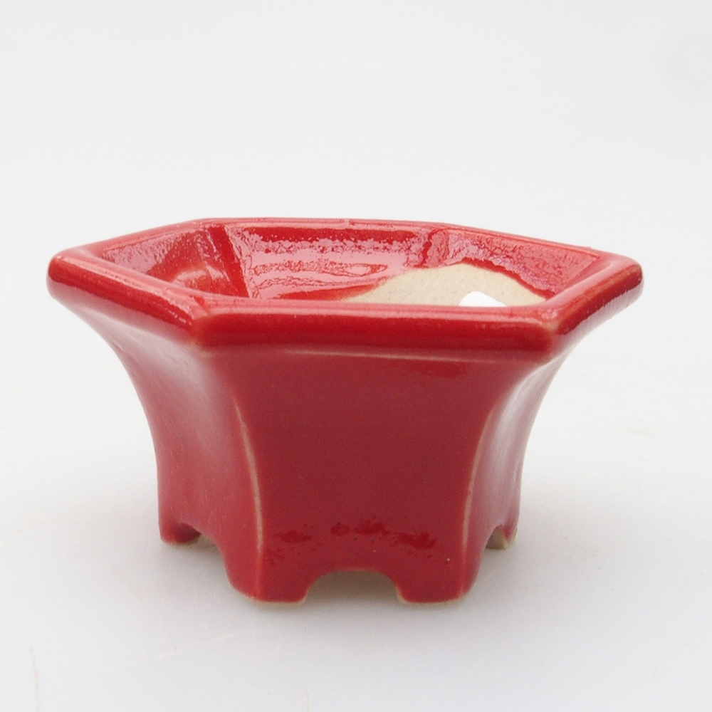 Mini-Bonsaischale  5 x 4,5 x 3 cm, Farbe rot