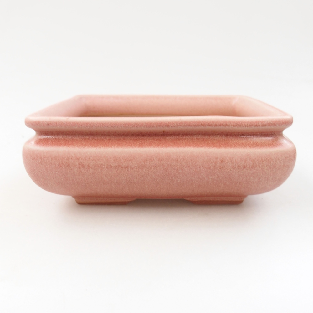 Keramik-Bonsaischale 15,5 x 15,5 x 6 cm, Farbe rosa