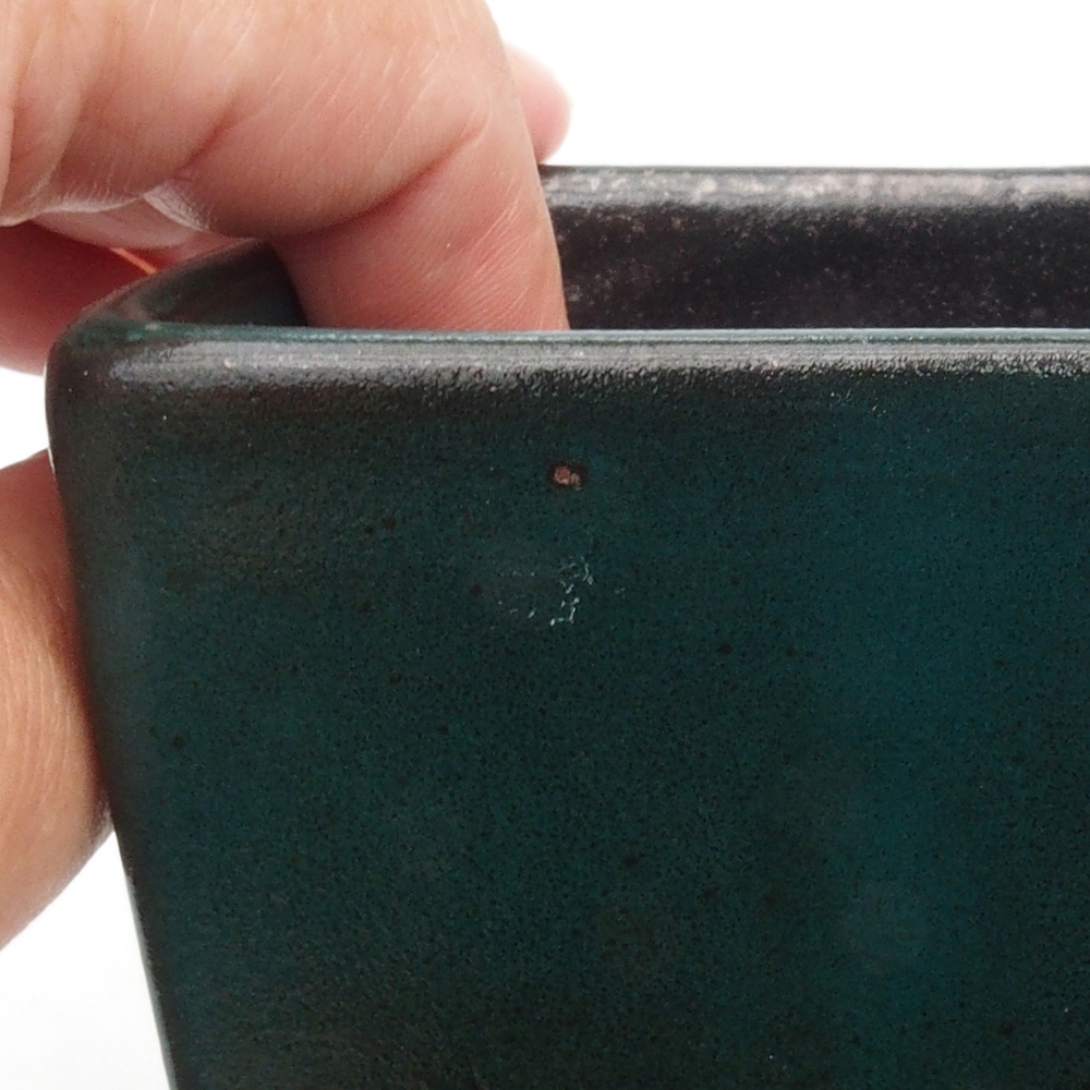 Keramik-Bonsaischale 9 x 9 x 12,5 cm, Farbe Grün
