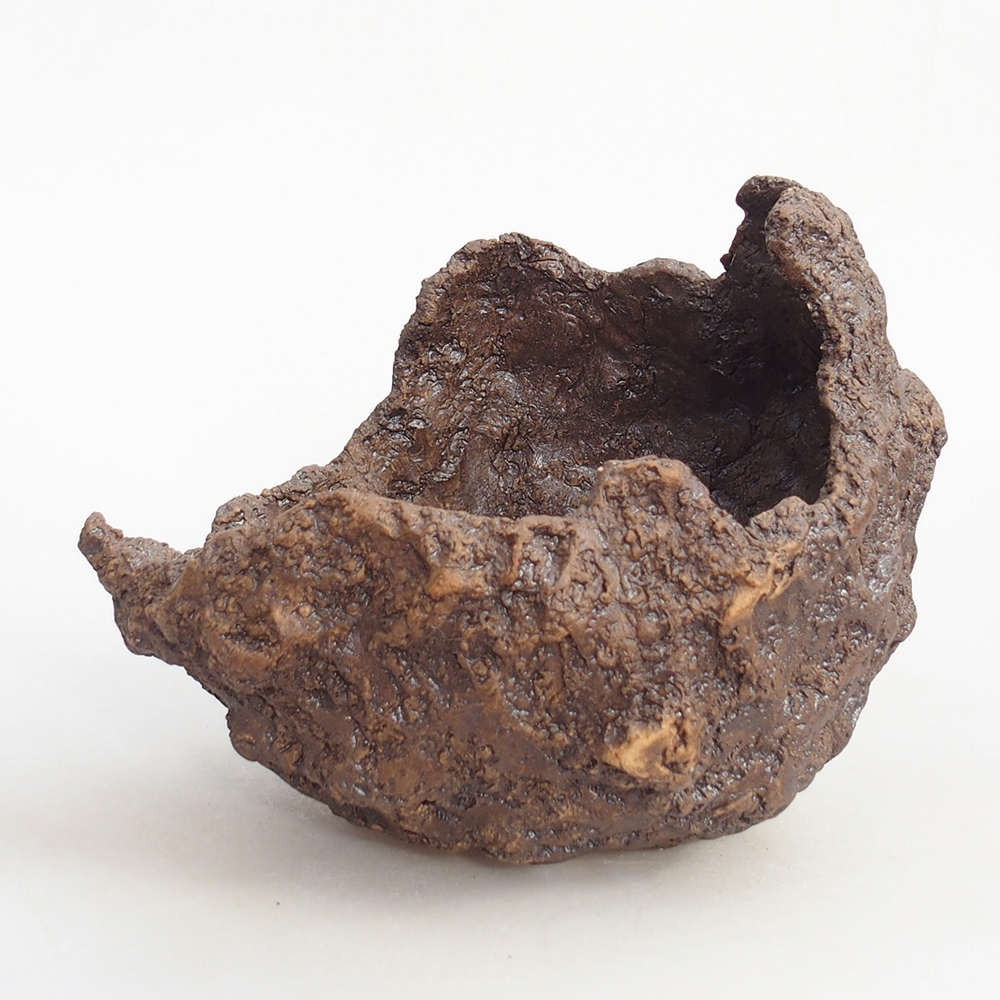 Keramikschale 19 x 15 x 14 cm , Farbe braun