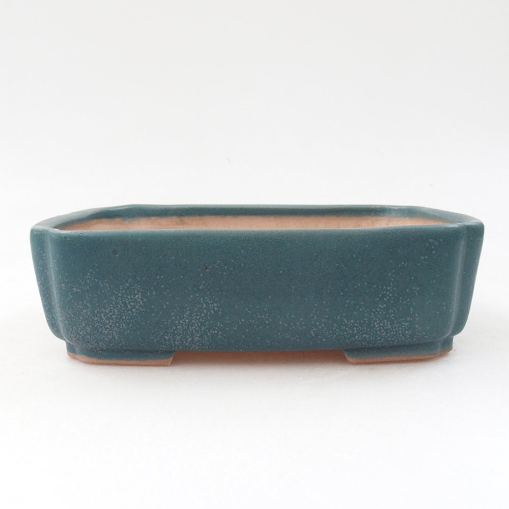 Keramik-Bonsaischale 15 x 12 x 4 cm, Farbe blau