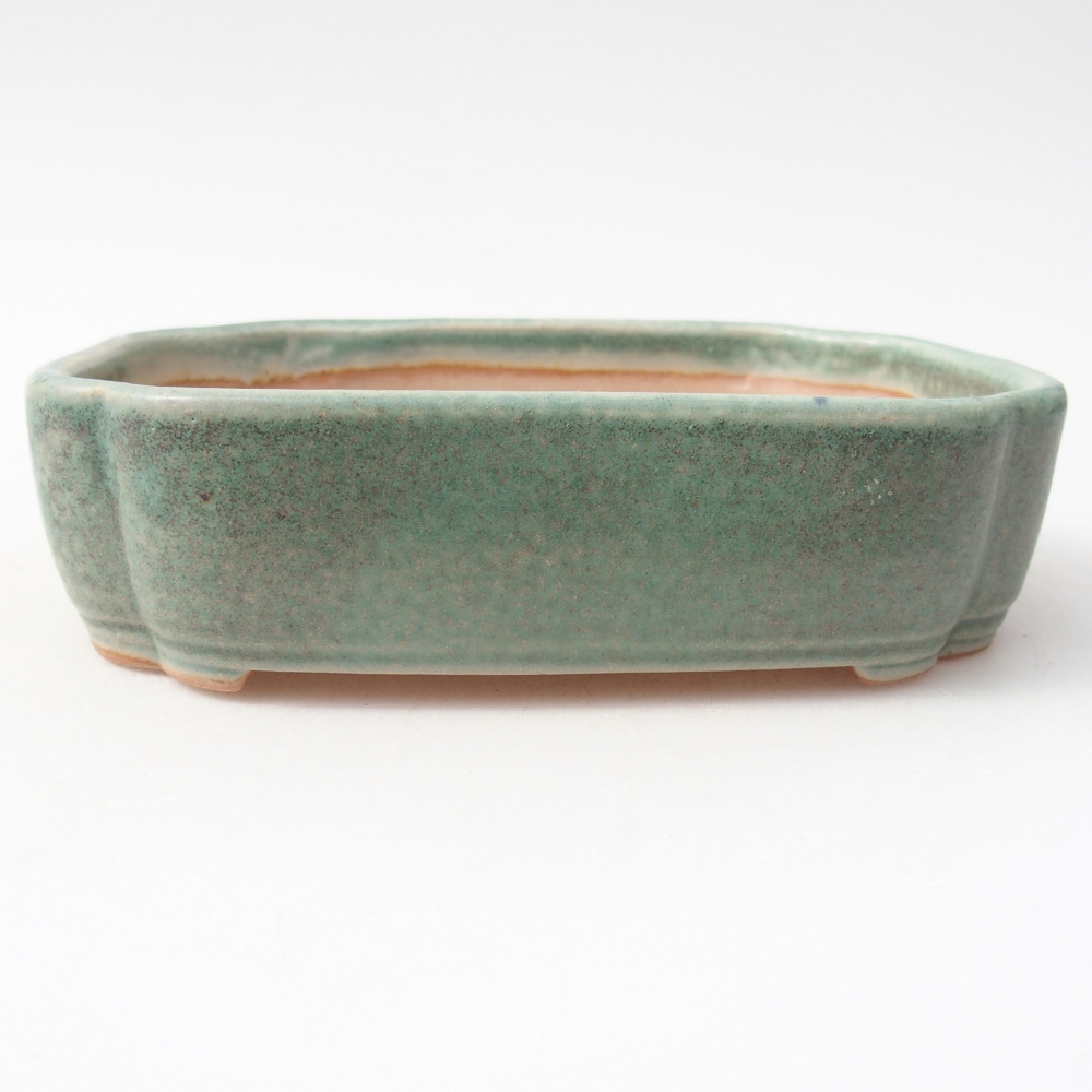 Bonsaischale aus Keramik 16 x 11,5 x 4 cm, grün
