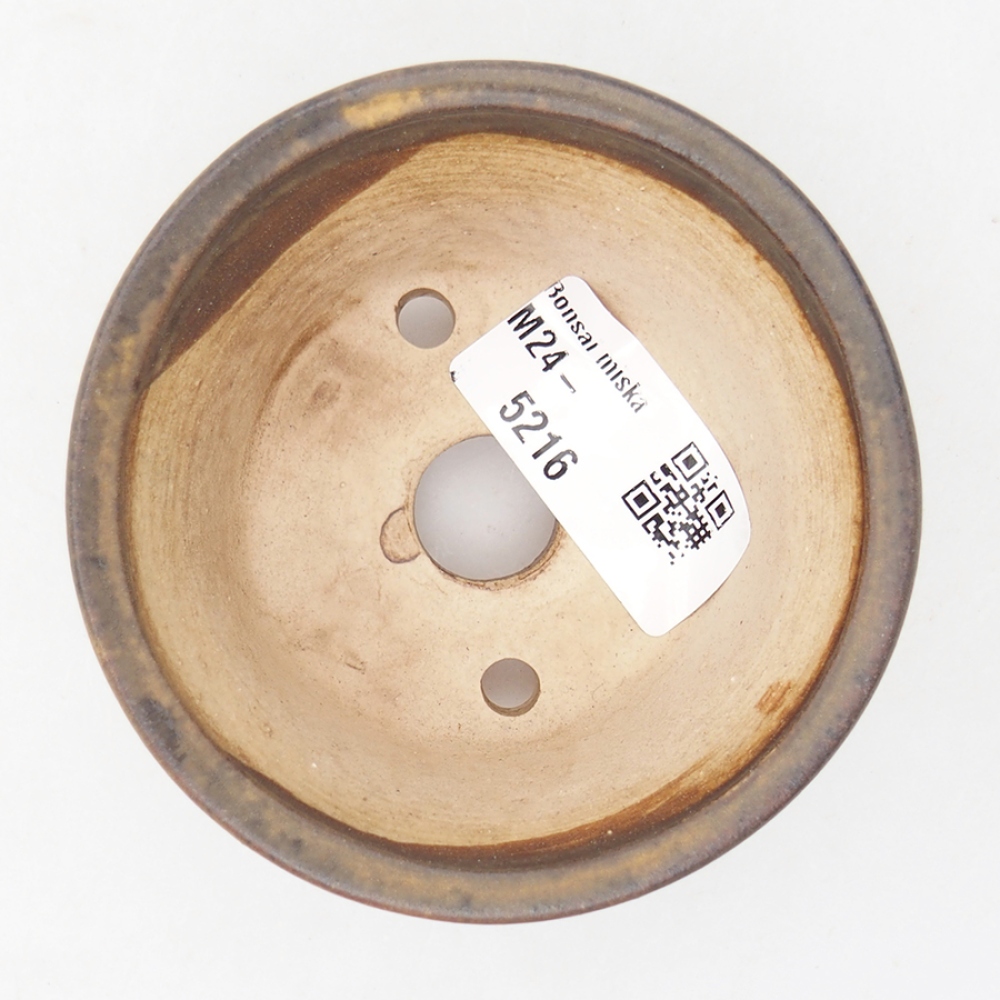 Bonsaischale aus Keramik 9 x 9 x 3,5 cm, Farbe braun