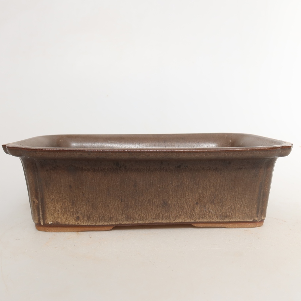 Keramikschale  20 x 15,5 x 5,5 cm, Farbe: braun
