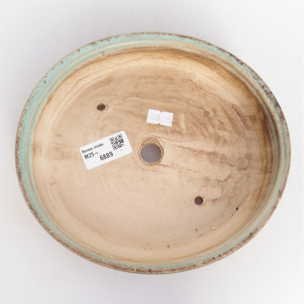 Bonsaischale aus Keramik 21 x 19 x 4 cm, grün