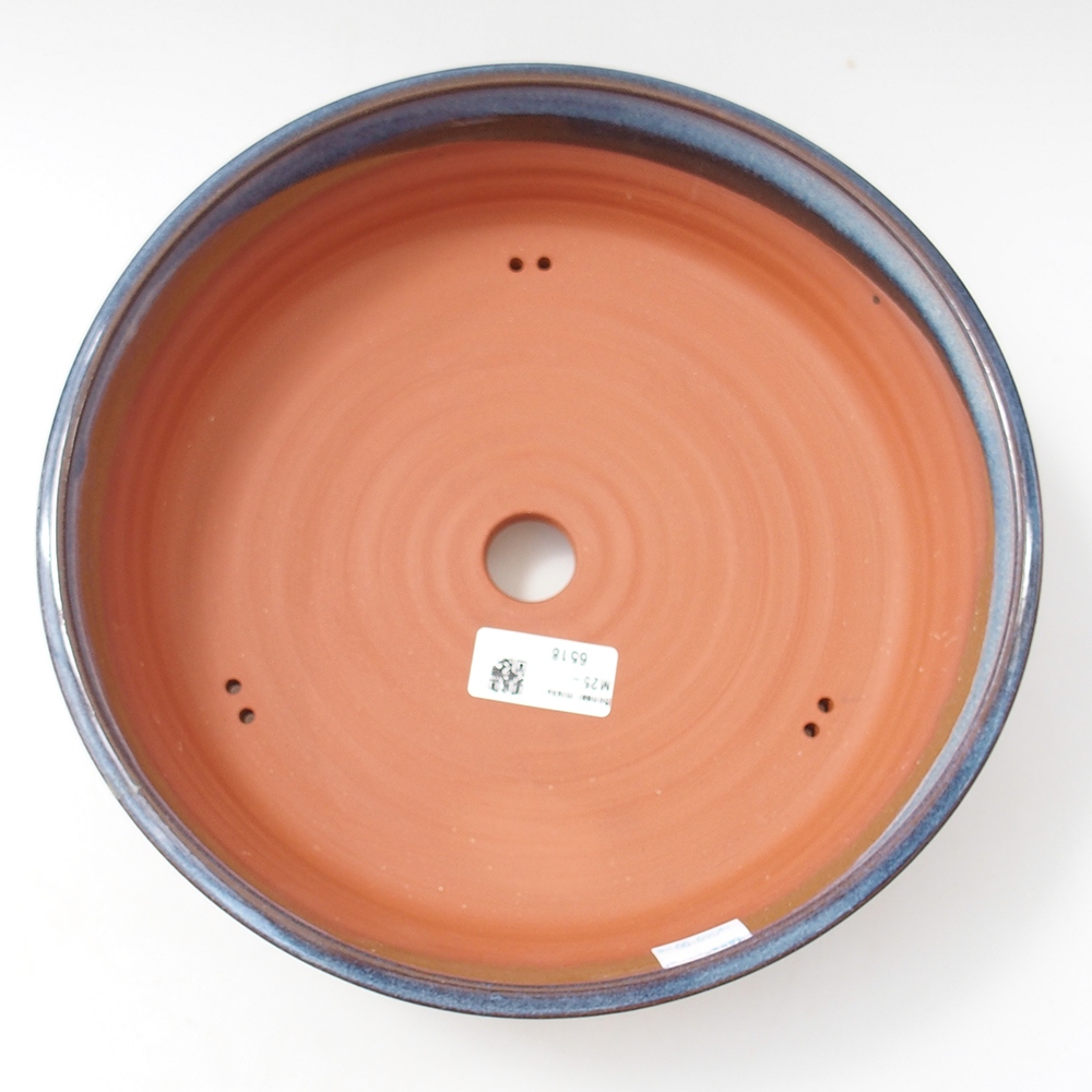 Bonsaischale aus Keramik 26,5 x 26,5 x 7 cm, Farbe blau