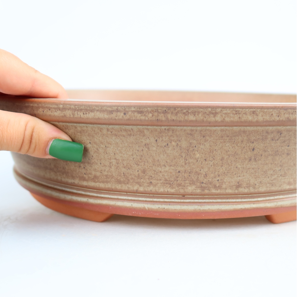 Keramikschale  30,5 x 30,5 x 7 cm, Farbe: braun