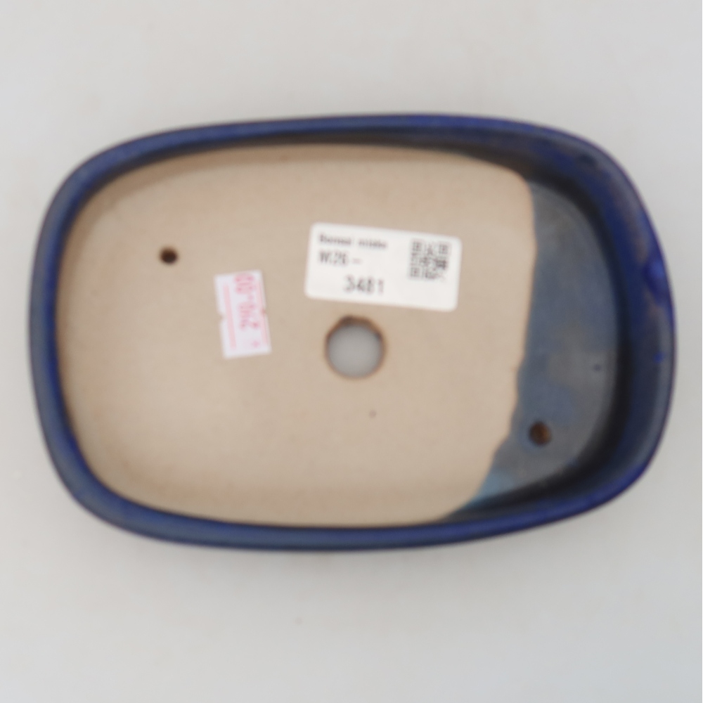 Bonsaischale aus Keramik 16 x 11 x 3,5 cm, Farbe blau