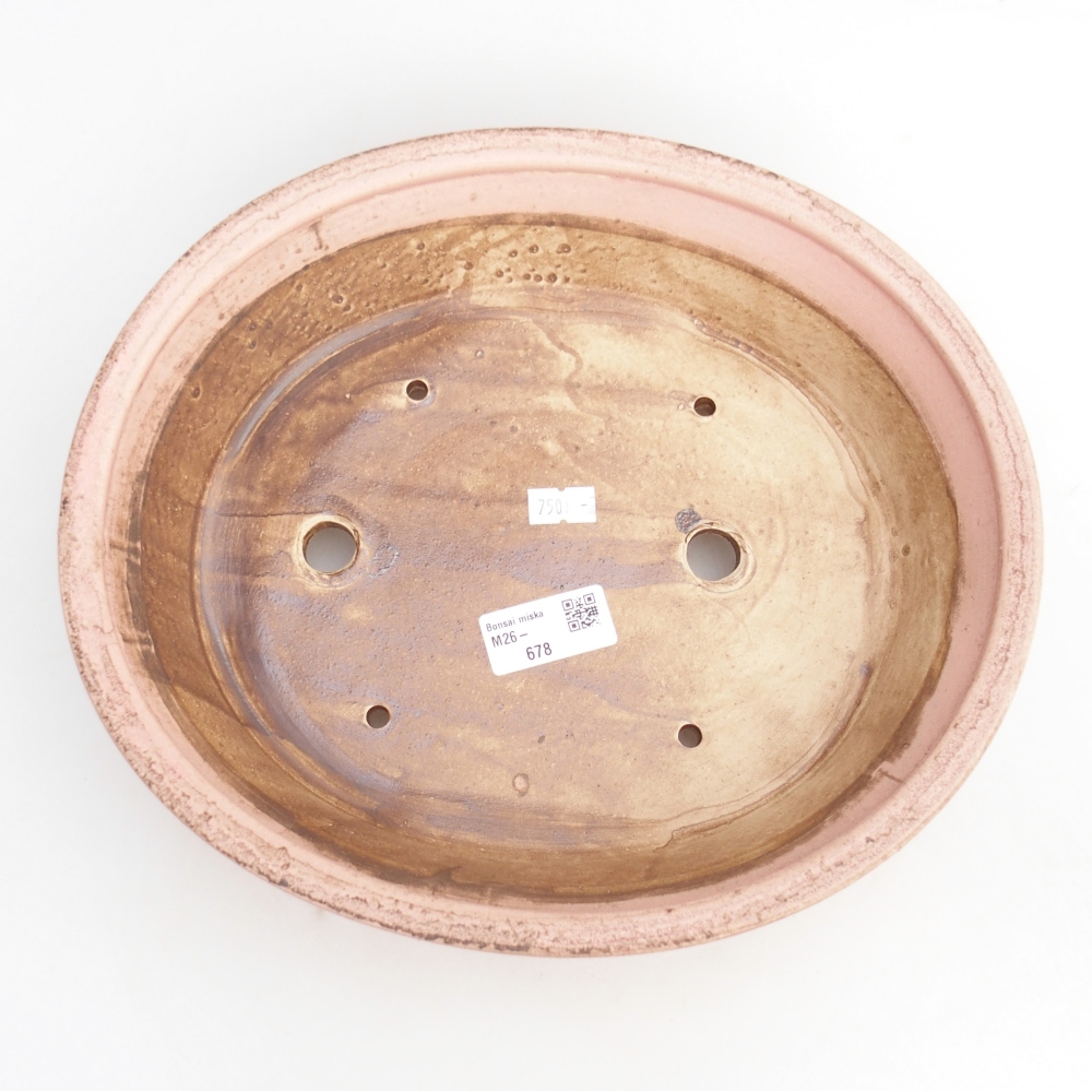 Bonsaischale aus Keramik 28 x 25 x 6 cm, rosa