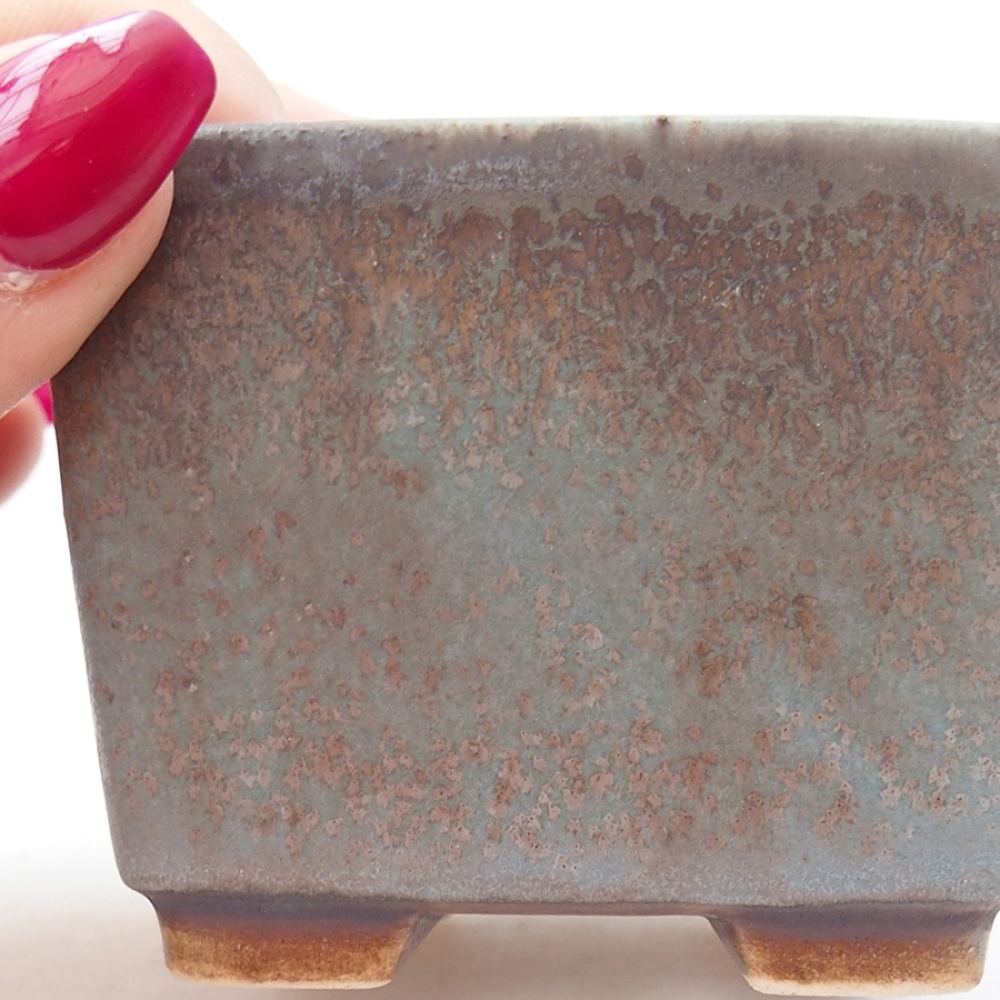 Bonsaischale aus Keramik 6 x 6 x 4,5 cm,  Farbe blau