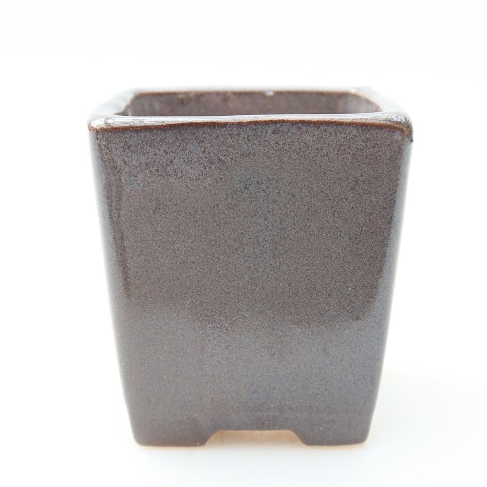 Keramik-Bonsai-Schale, 4,5 x 4,5 x 5 cm, Farbe: Grau