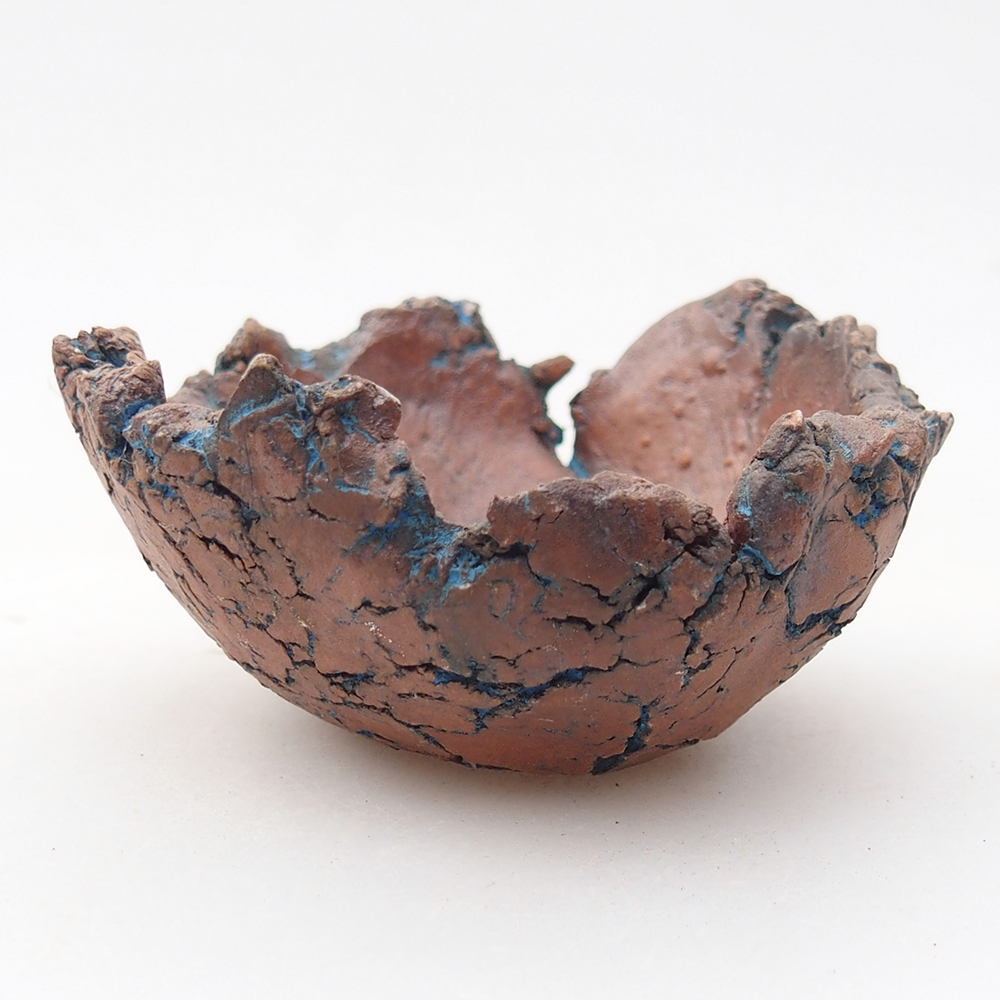 Keramikschale 7,5 x 7 x 3,5 cm , Farbe blau