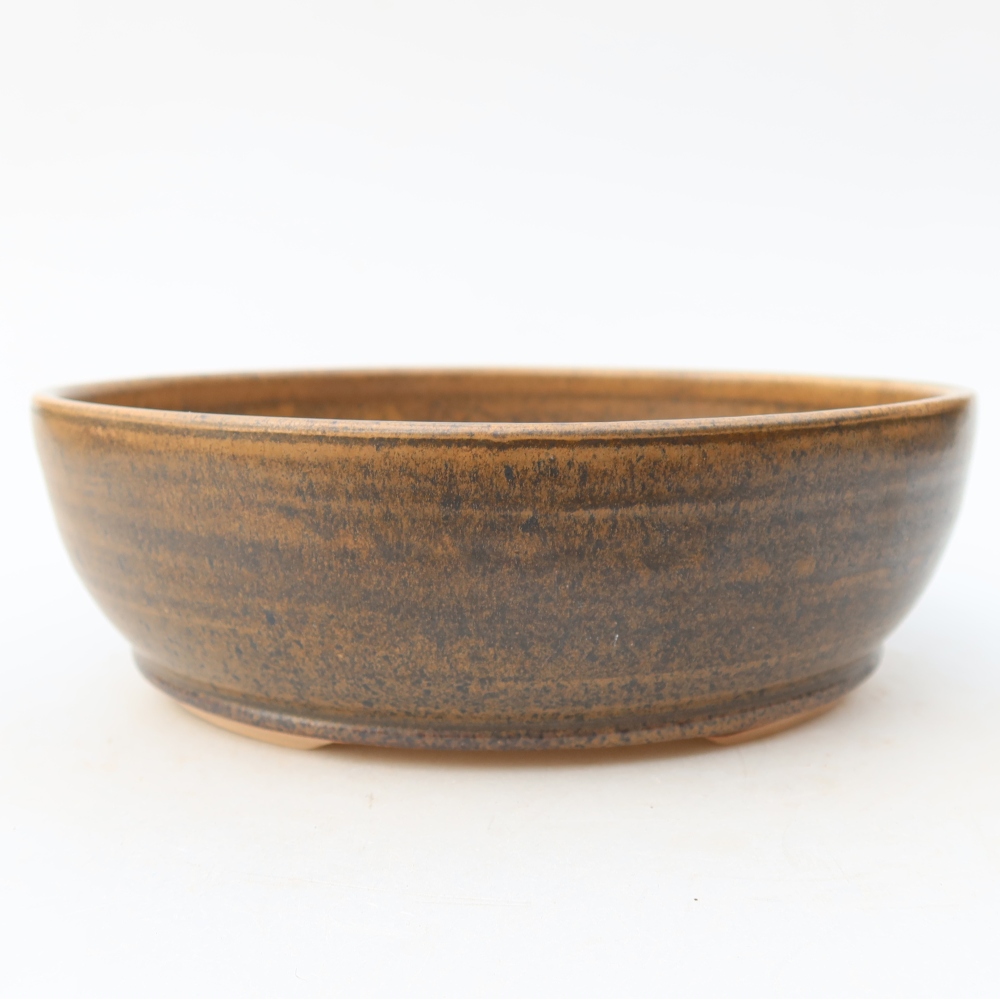 Keramik-Bonsai-Schale 19 x 19 x 6 cm, Farbe: braun