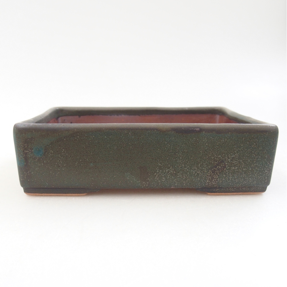Bonsaischale aus Keramik 13 x 9,5 x 4 cm, grau