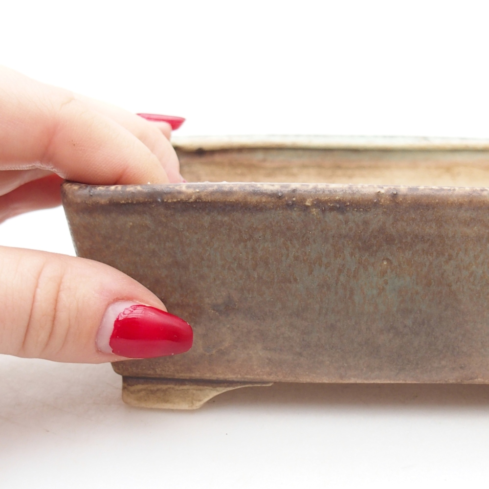 Bonsaischale aus Keramik 15 x 12 x 5 cm, grün