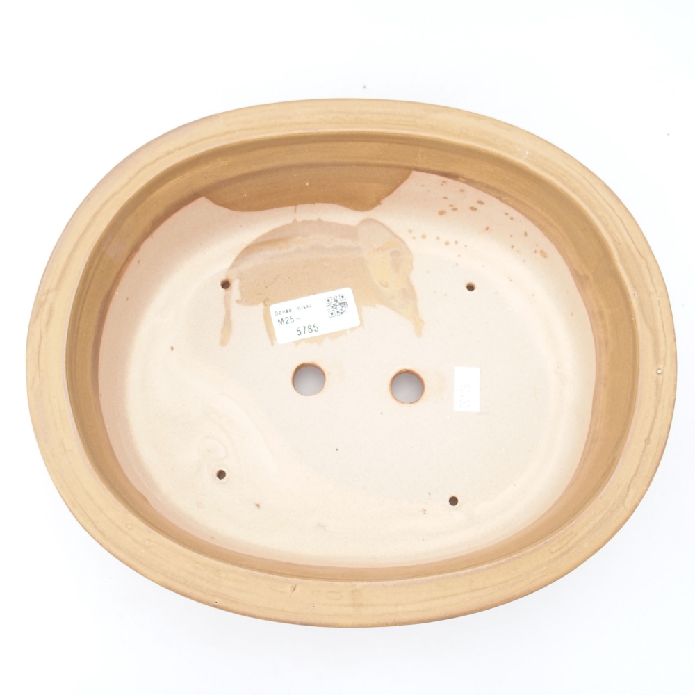 Keramik-Bonsaischale 26 x 22 x 8 cm, Farbe beige