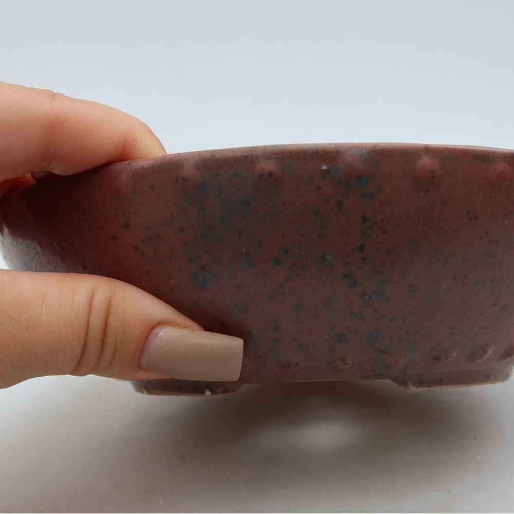 Bonsaischale aus Keramik 17,5 x 17,5 x 5 cm, rosa